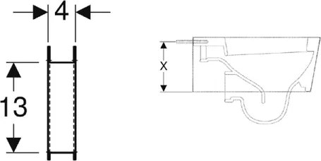 Geberit 111.847.00.1- Duofix kis támaszfelületű WC-csészékhez támasztóelemek készlete, 2 db