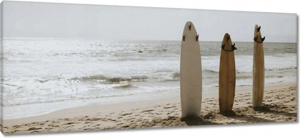 Vászonkép 100x40 Szörfdeszkák bézs