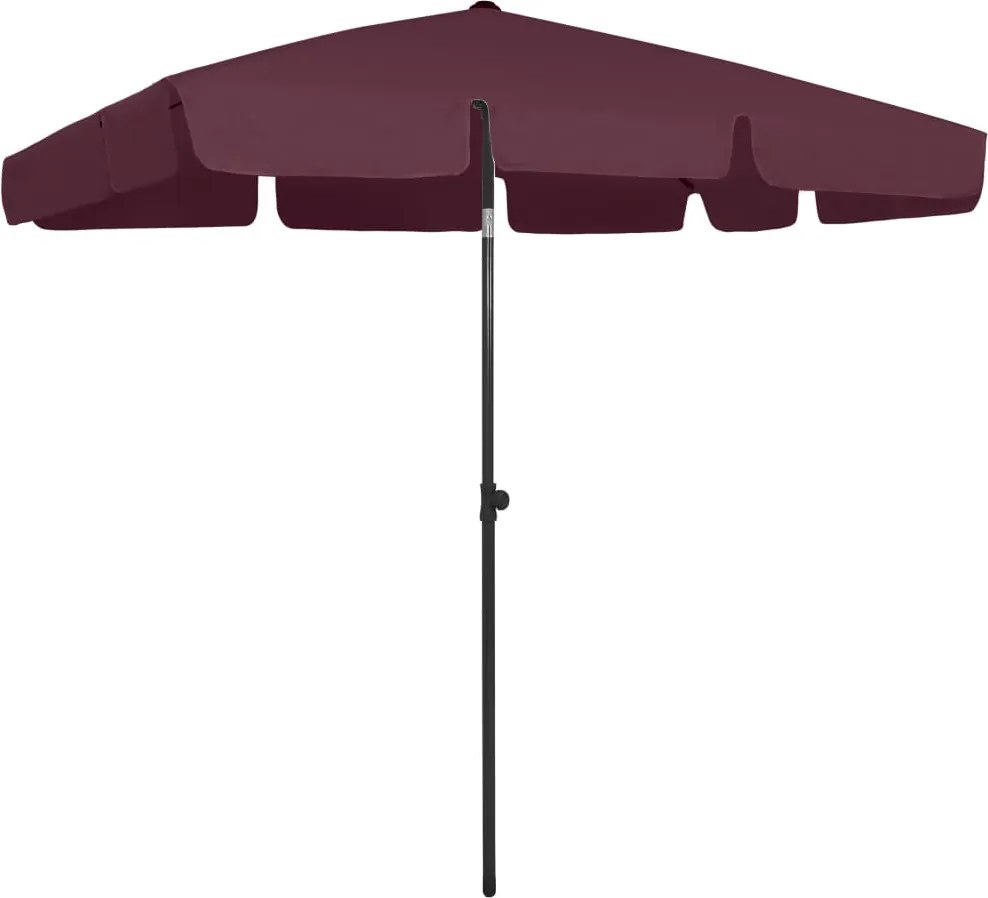 vidaXL bordó strandnapernyő 200 x 125 cm