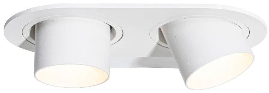 6 darabos fehér süllyesztett spotlámpa készlet GU10 35mm dönthető 2-lámpás - Installa