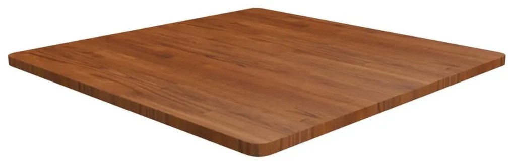 sötétbarna kezelt tömör tölgyfa négyzet asztallap 90x90x2,5cm