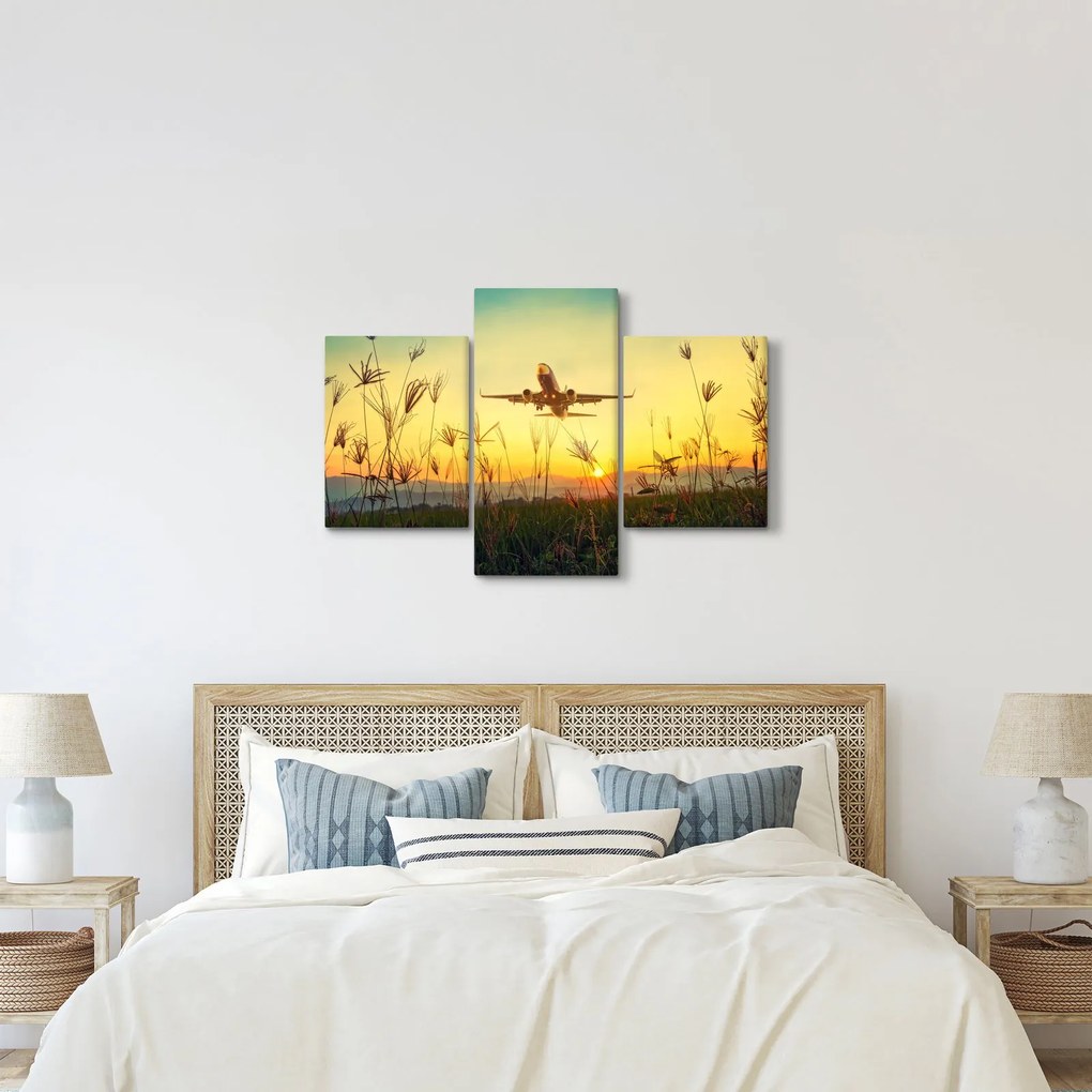 Repülő repülőgép képe (90x60 cm)