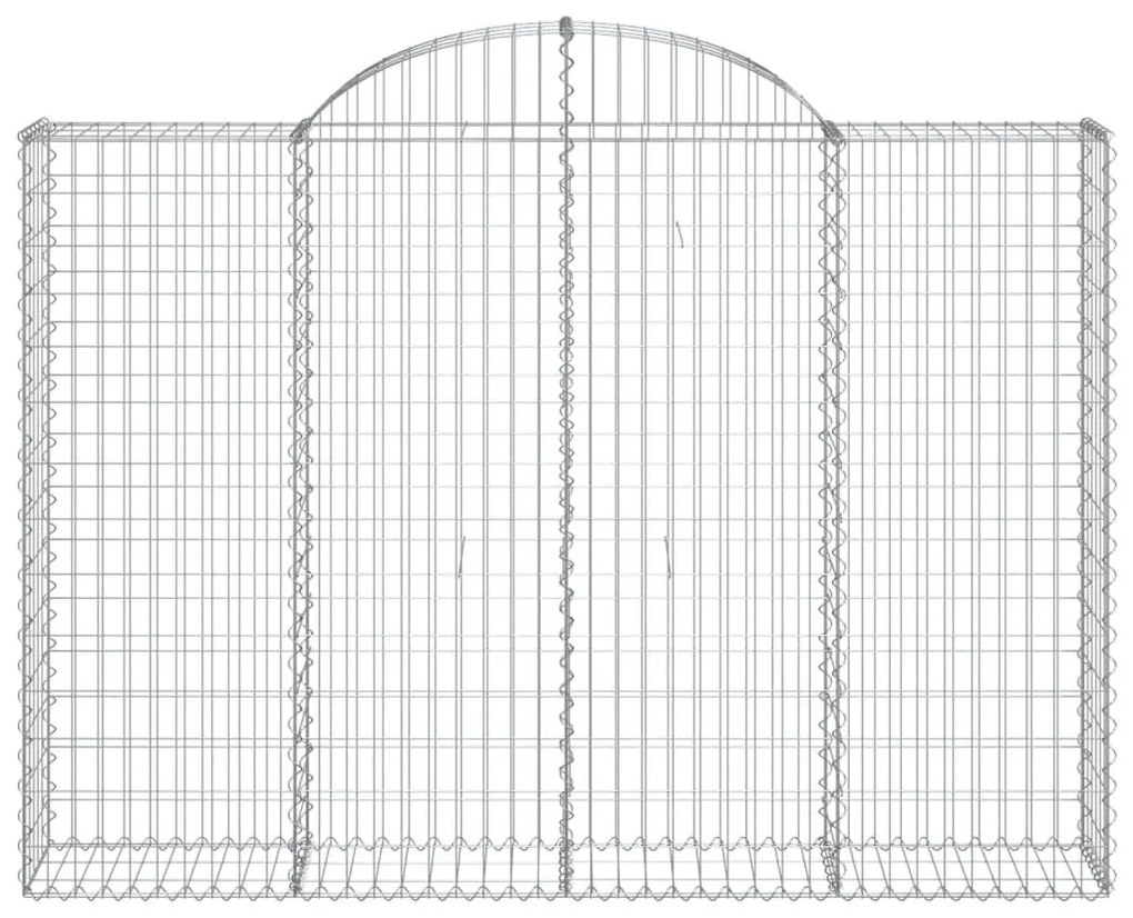 10 db íves horganyzott vas gabion kosár 200x30x140/160 cm