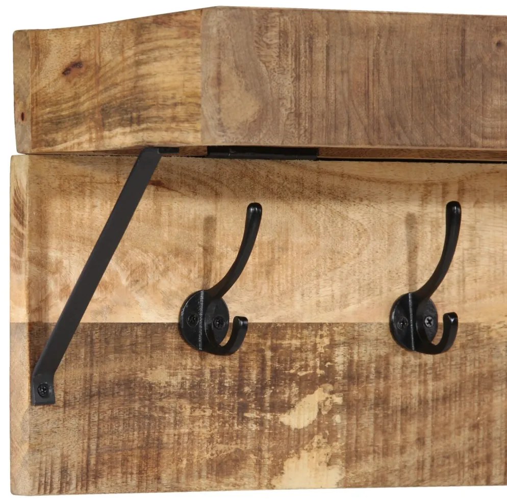 Fogas polcokkal tárolóval Barna 73 x 19 x 23 cm Tömör mangófa