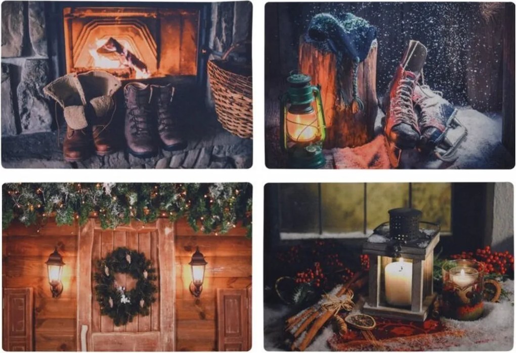 Karácsonyi lábtörlő RUSTIC WELCOME 38x58 cm - több változatban Változat: Koszorú