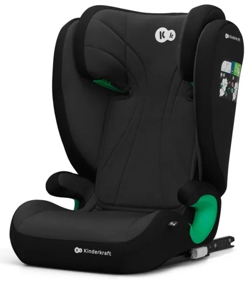 KINDERKRAFT - Autósülés JUNIOR FIX 2 (100-150 cm) Graphite fekete