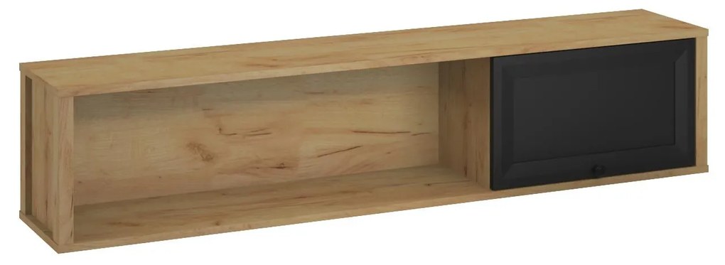 Függesztett polc Bruselas (tarany craft (tölgy + fekete). 1116785