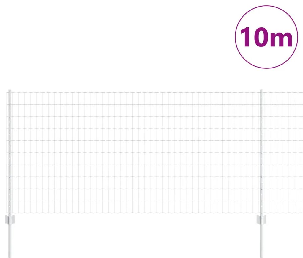 Kerti Kerítés Szett 2 db Horganyzott acél 10 x 1 m Tartós