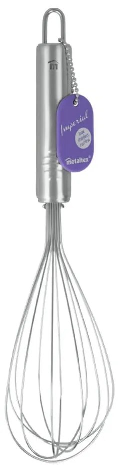 Rozsdamentes acél habverő, hosszúság 28 cm - Metaltex