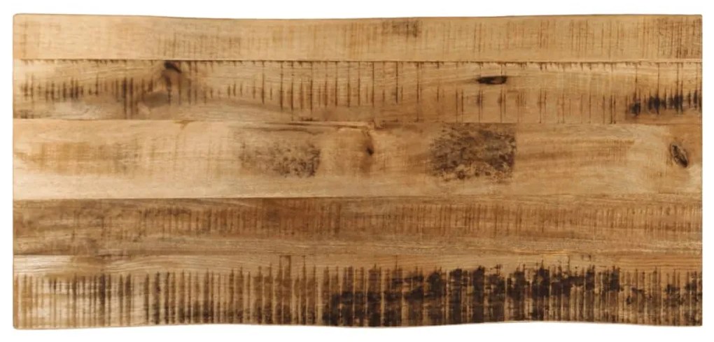 tömör nyers mangófa természetes élű asztallap 90 x 40 x 2,5 cm