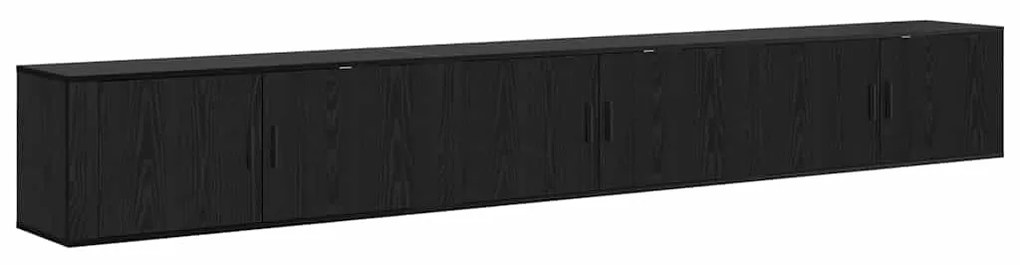 vidaXL Fali TV szekrény szett 3 pcs Fekete tölgy 100 x 34,5 x 40 cm