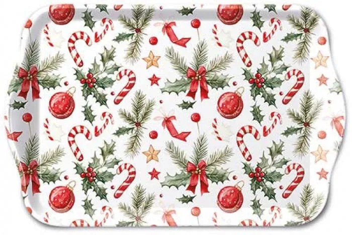 Karácsonyi műanyag konyhai tálca 13x21 cm Christmas Elements