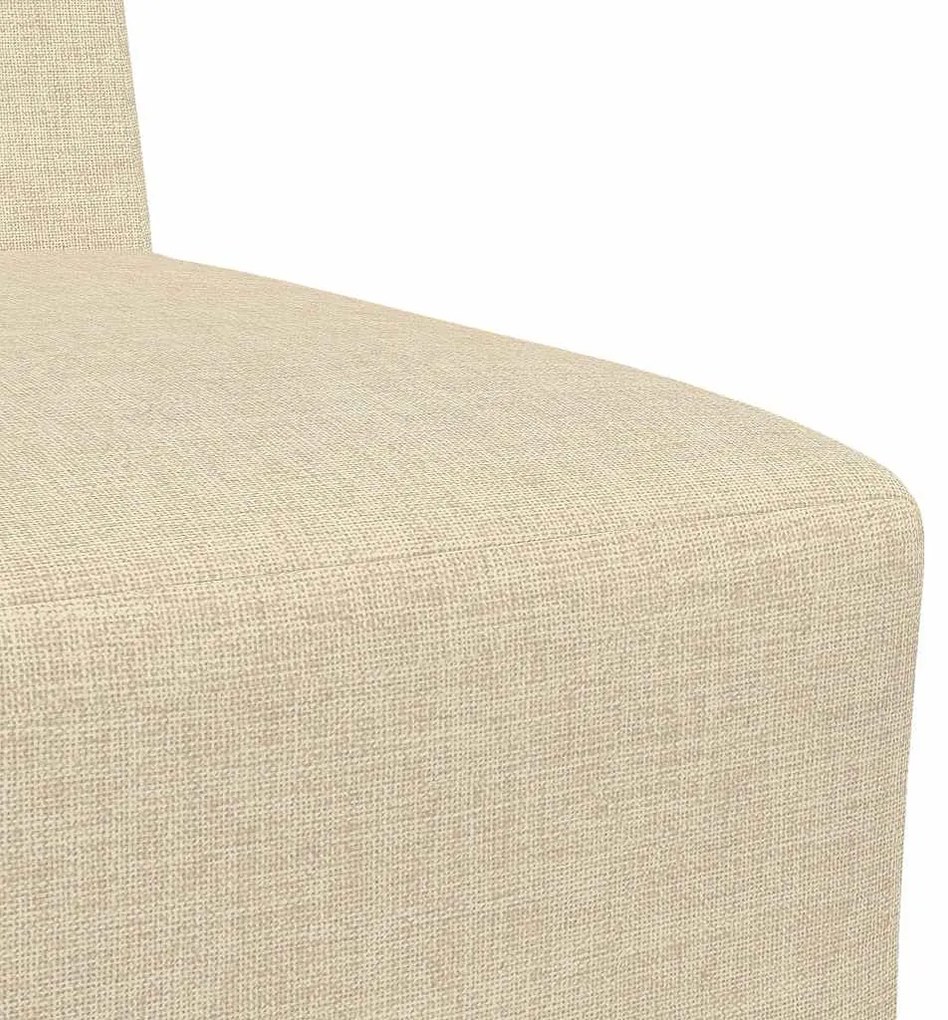 moduláris kanapéegység karfa nélkül, krémszínű szövetből, 55 cm