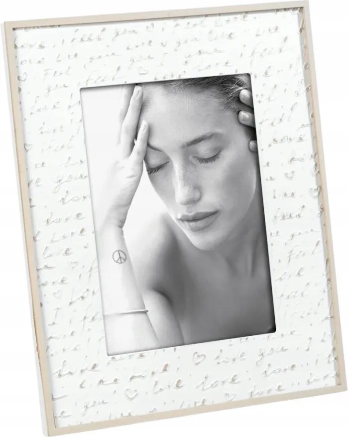 Fából készült képkeret 13x18 Love díszített