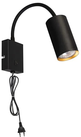 Brilagi - Állítható fali lámpa SELE 1xGU10/30W/230V fekete/arany