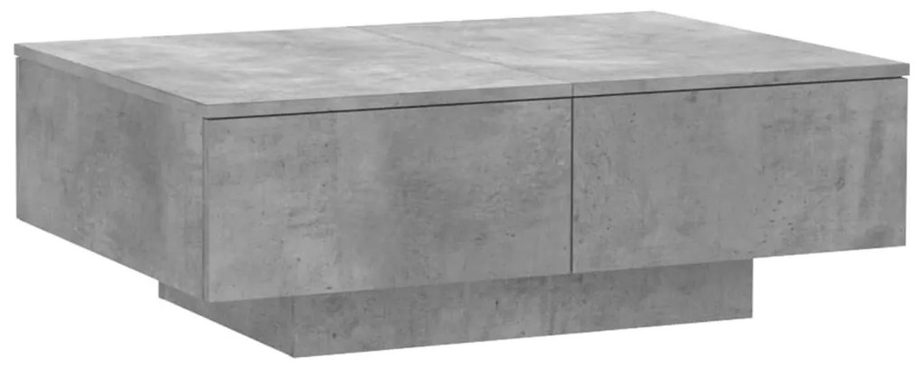 Betonszürke szerelt fa dohányzóasztal 90 x 60 x 31 cm