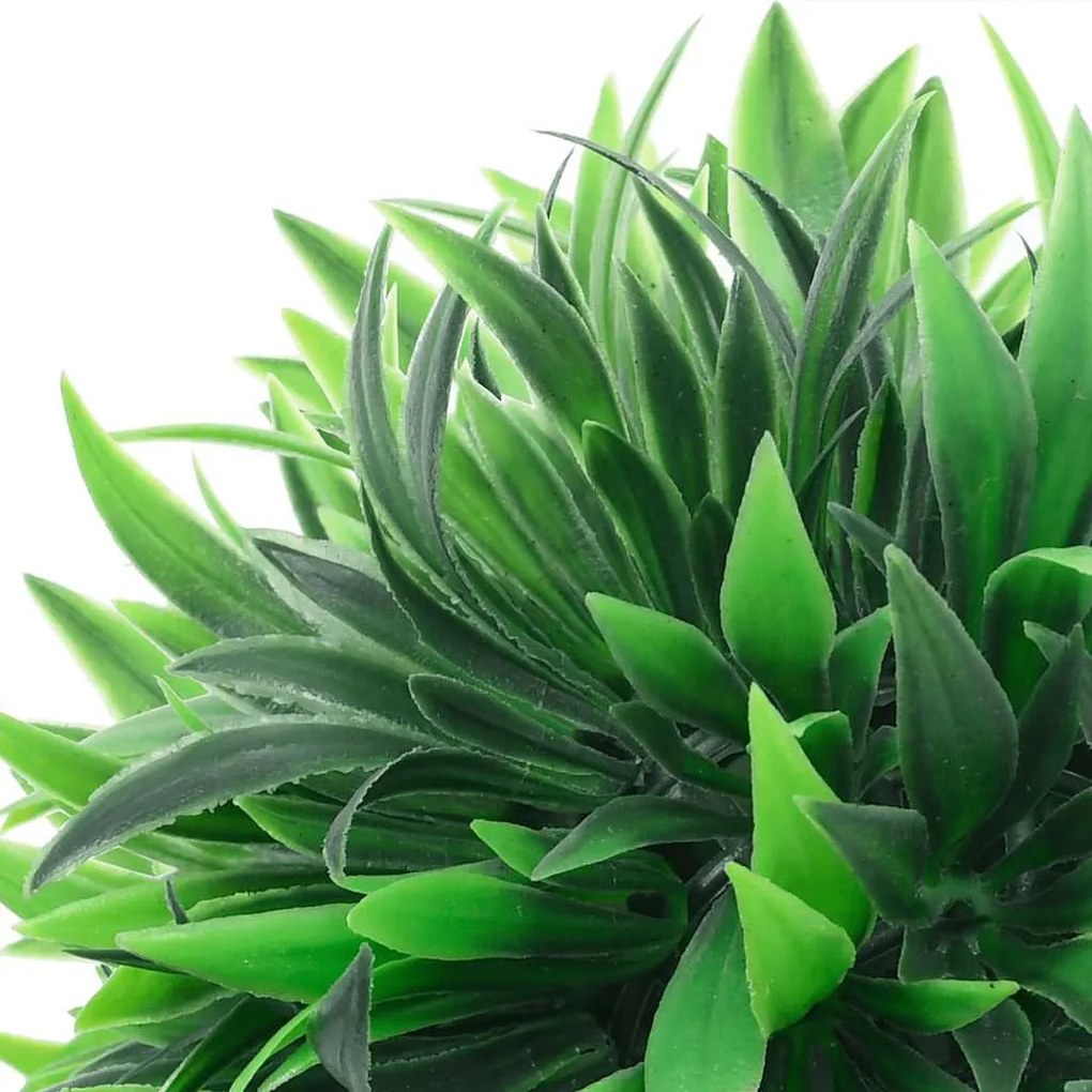 2 db zöld mesterséges boxwood gömbök LED fényekkel 30 cm
