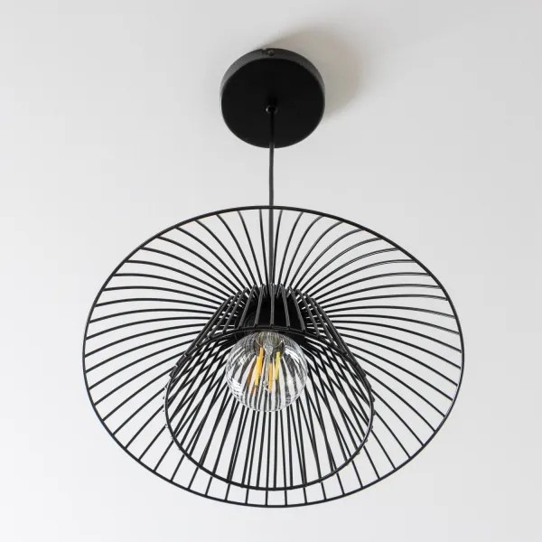 Brilagi - LED függőlámpa kábellel CERIA WIRE 1xE27/40W/230V Ø 38 cm fekete