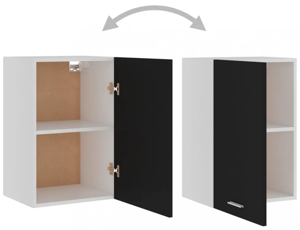 “Lyon” fekete szerelt fa függő szekrény 39,5 x 31 x 60 cm