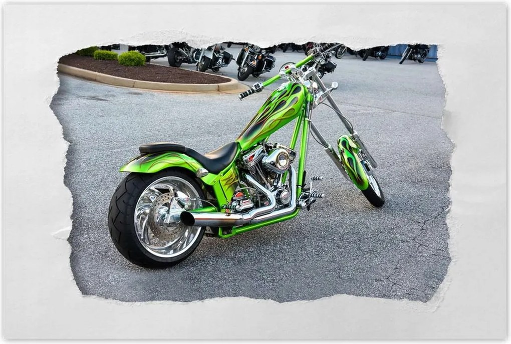 Poszterek 60x40 Lime chopper Motor