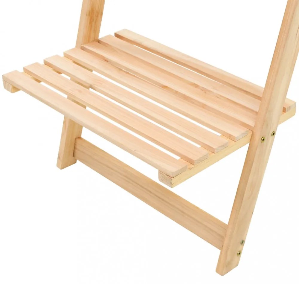 cédrusfa létra fali polc 41,5 x 30 x 176 cm