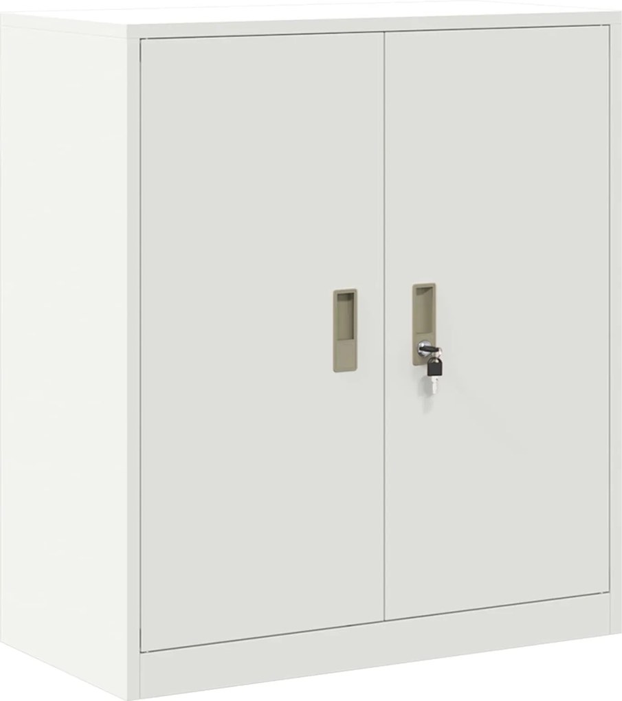 vidaXL Tárolószekrény Fehér 80 x 40 x 90 cm Acél