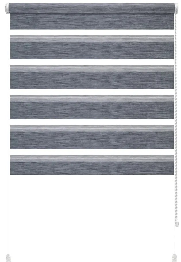 Antracitszürke nappali-éjszakai roló 42,5x150 cm Zebra Silvalin – Gardinia