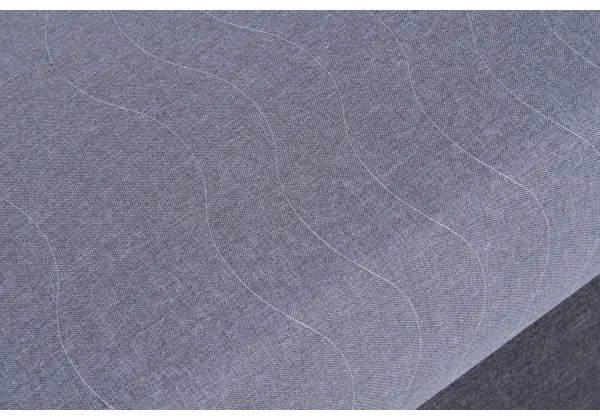 Kárpitozott heverő JACOB XL, tárolóval, teherbírás 130 kg, 90x200 cm, szürke