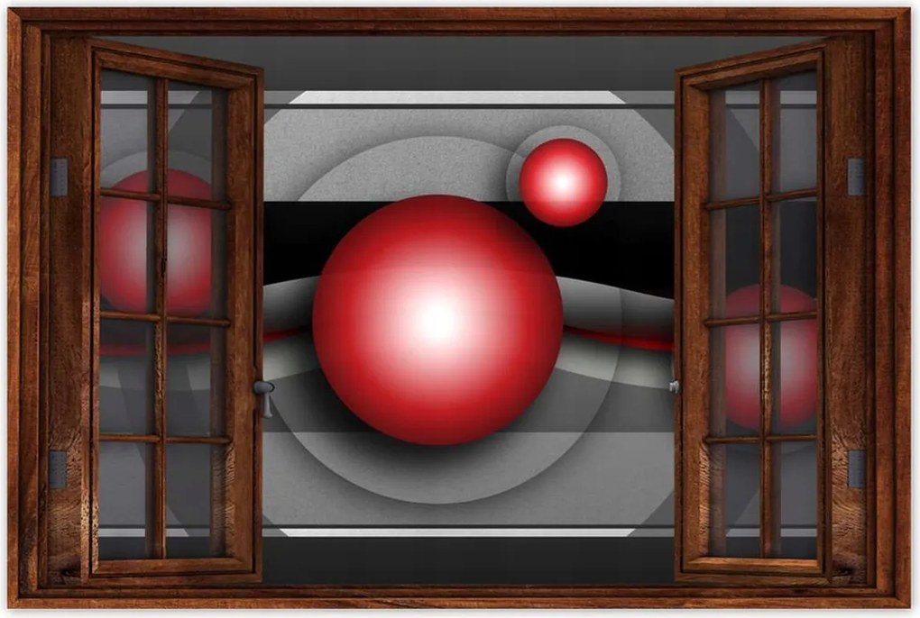 Poszterek 120x80 Piros gömbök Absztrakt