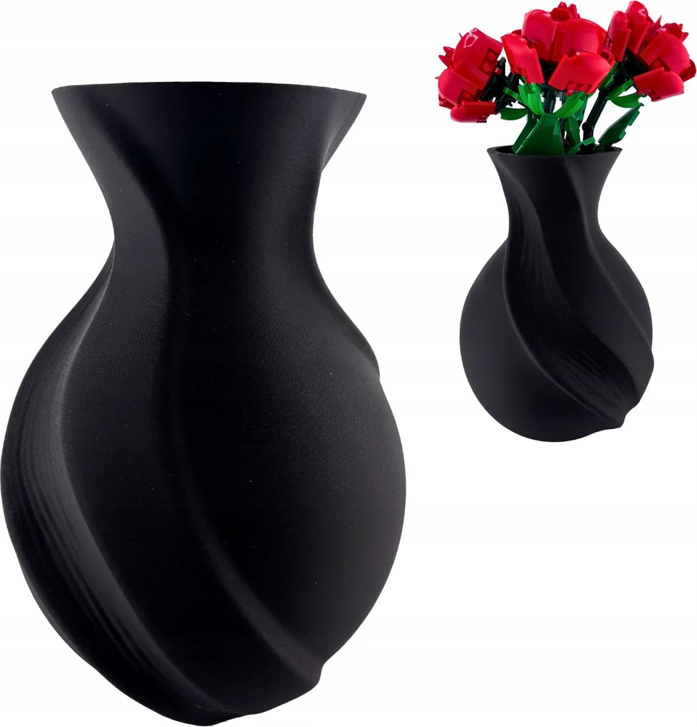 Lunara – Fekete virágváza, Lego Icons Botanicals, szárított kompozíciók