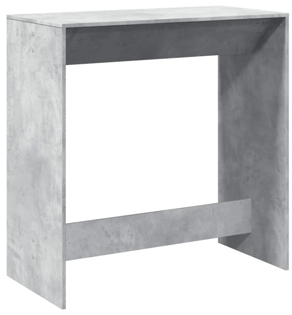 betonszürke szerelt fa bárasztal 102 x 50 x 103,5 cm
