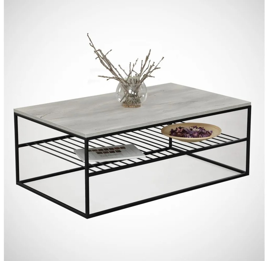 Kávésasztal ETNA 43x95 cm szürke