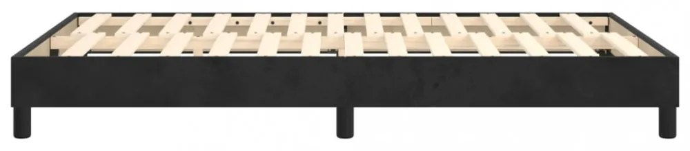 fekete bársony rugós ágykeret 120x200 cm