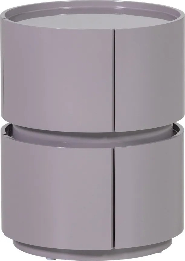 Világosszürke fényes éjjeliszekrény Lunex – WOOOD