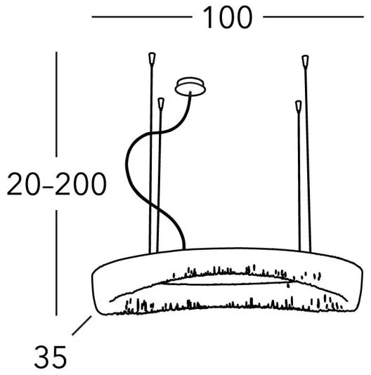 Kolarz 5324.31250 - Csillár zsinóron CLOUD 12xG9/40W/230V