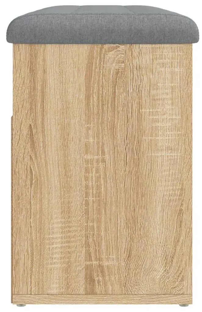 sonoma tölgy színű szerelt fa cipőtároló pad 82 x 32 x 45,5 cm