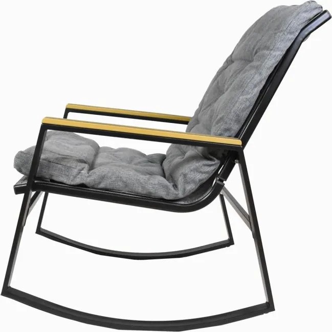 Hintaszék acél párnázott párnákkal 2 db szürke