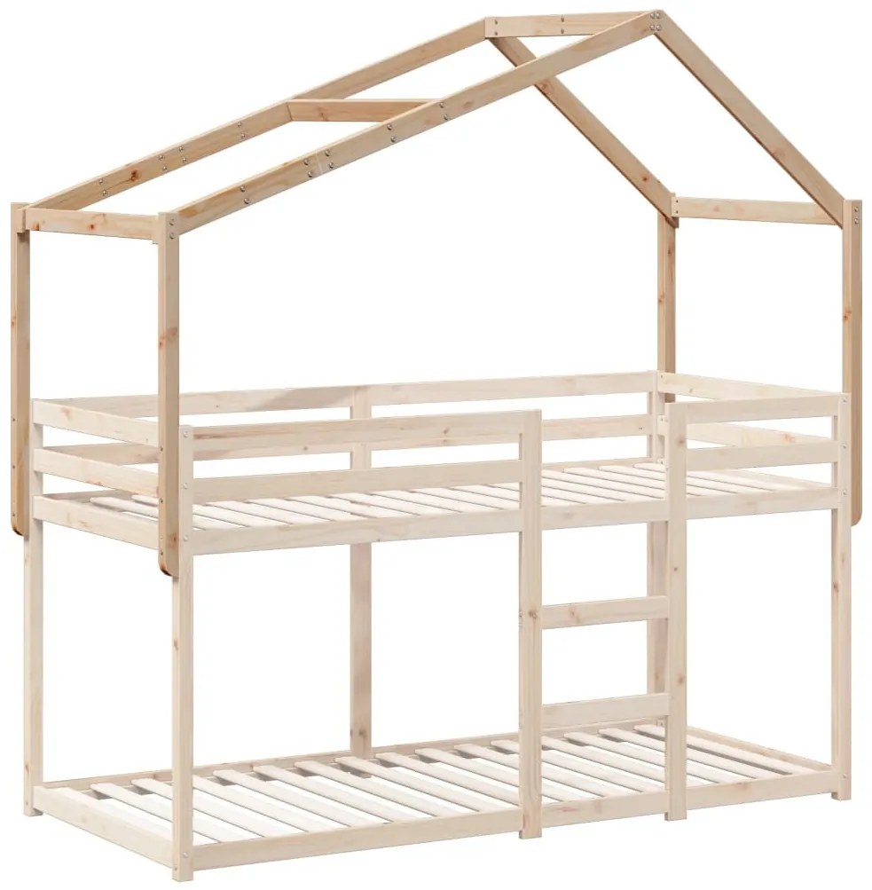 tömör fenyőfa gyerekágytető 213 x 95,5 x 144,5 cm