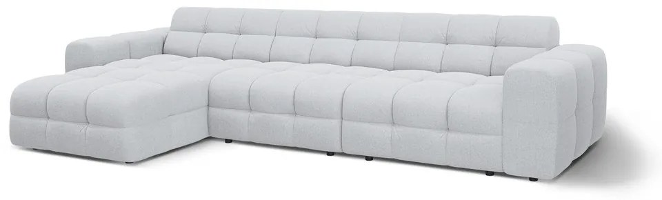 Világosszürke sarokkanapé (bal oldali-heverő résszel) Kendal – Micadoni