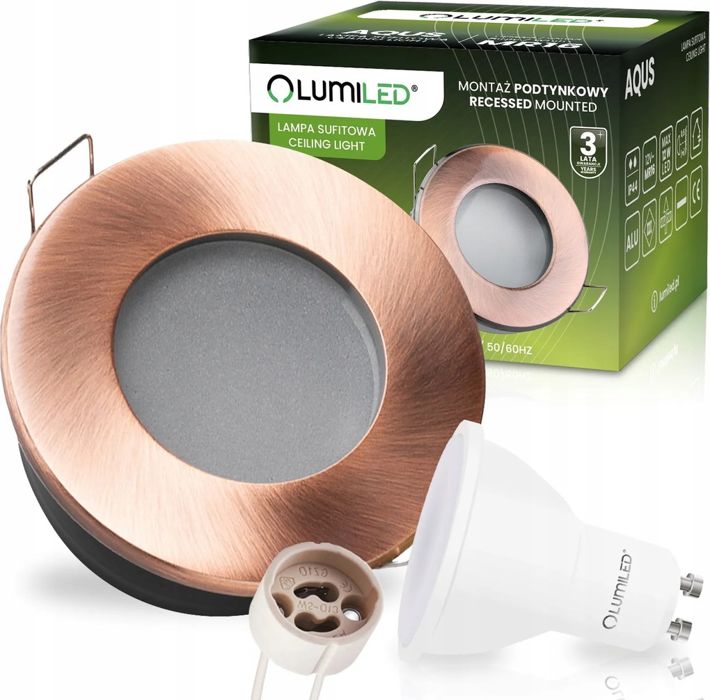 Halogén Lámpatest Hermetikus mennyezeti lámpatest Led izzó GU10 1,5W