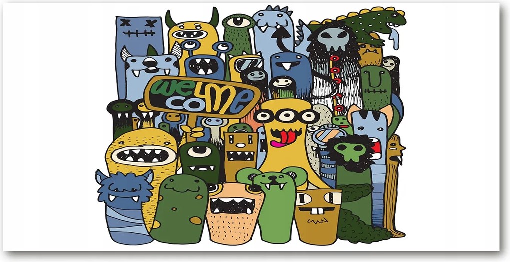 Fotótapéta üvegfalra Őrült szörnyek 140x70