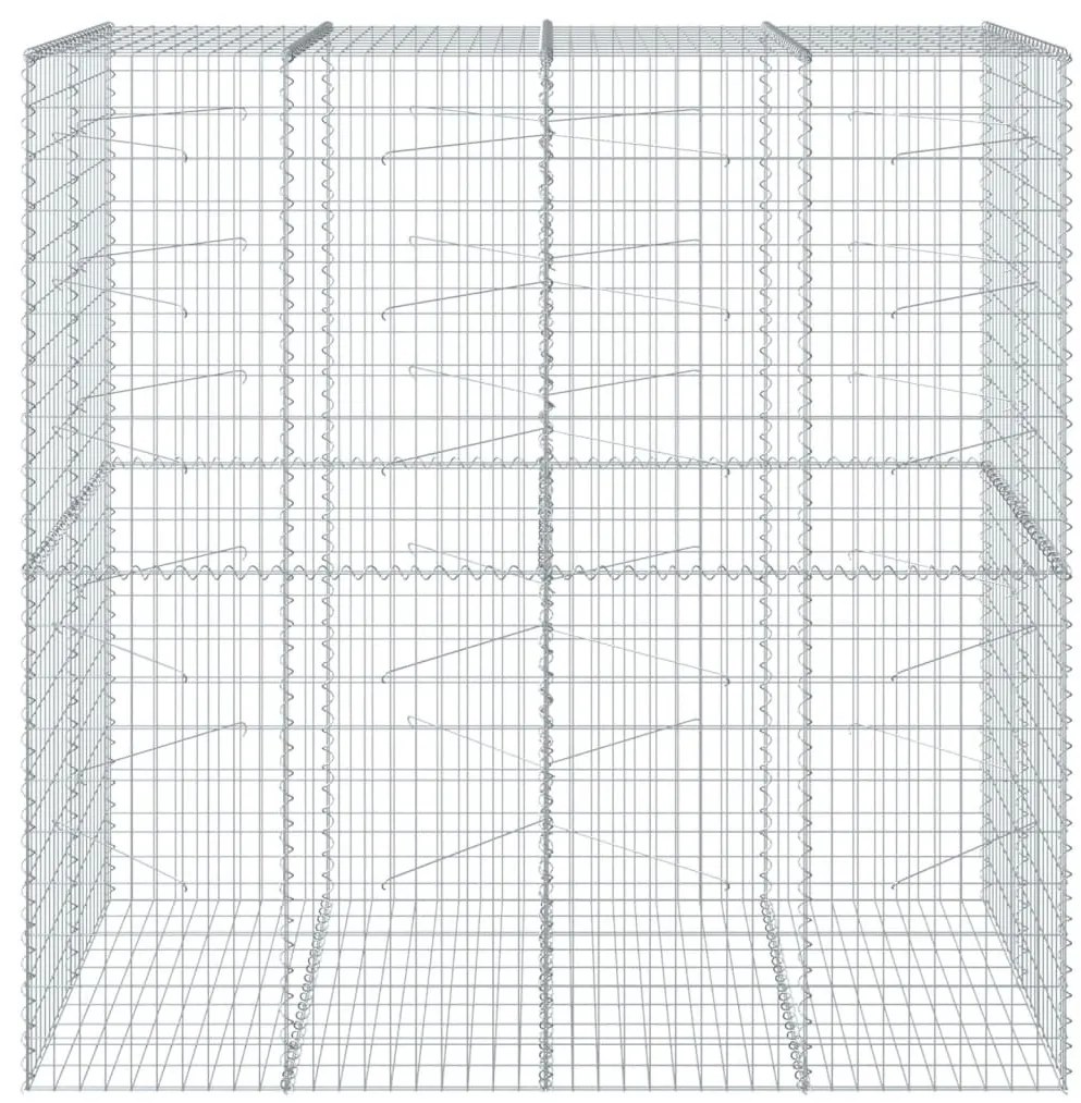 horganyzott vas gabion kosár fedéllel 200 x 100 x 200 cm