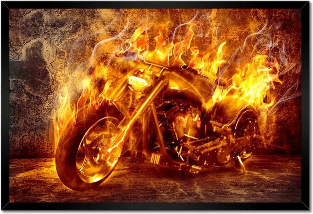 Poszterek keretben 60x40 Chopper a tűzben