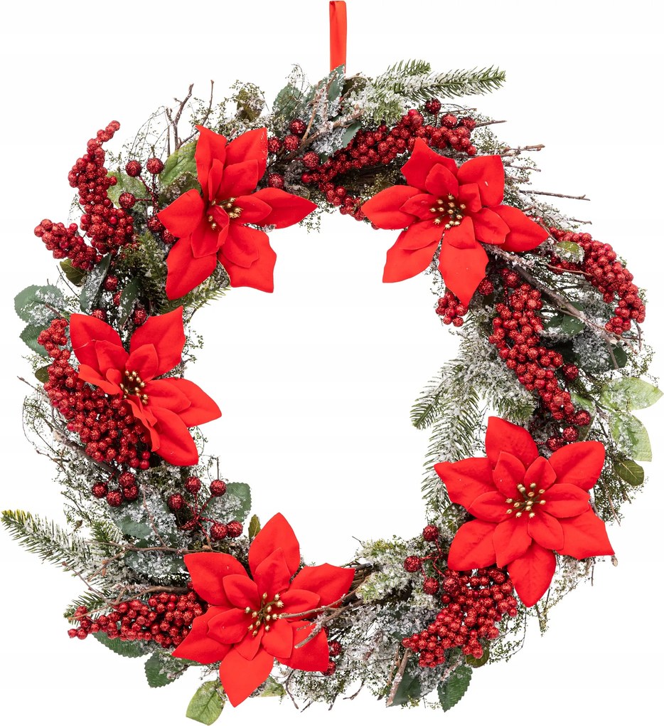 Betlehemi Csillag Karácsonyi Koszorú Ø 50 cm Ajtódísz Karácsonyra