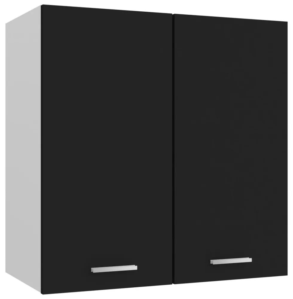 “Lyon” fekete szerelt fa függő szekrény 60 x 31 x 60 cm