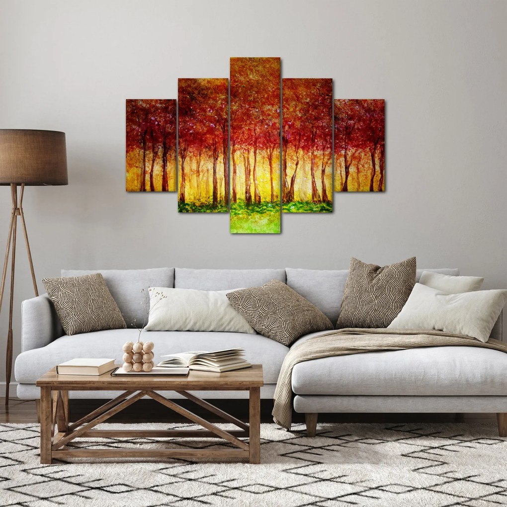 Kép - Lombhullató erdő festménye (150x105 cm)
