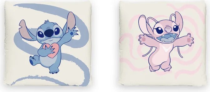 Disney Lilo és Stitch, A csillagkutya Lovers párna, díszpárna 40x40 cm
