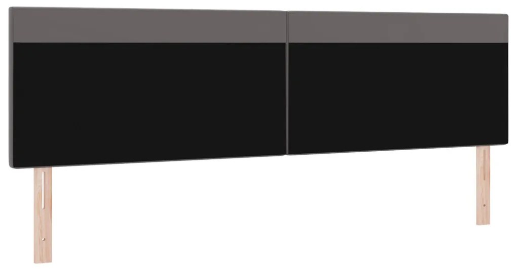 Egyszerű Design Fejtámla Szürke 200 cm Műbőr
