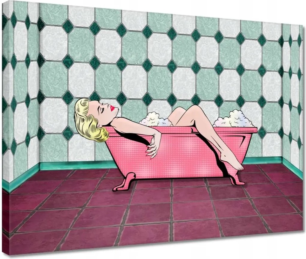 Vászonkép 40x30 Marylin Monroe a kádban