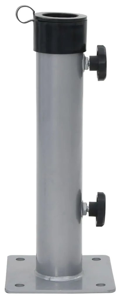 ezüstszínű acél napernyőtalp rúdhoz Ø38/48 mm